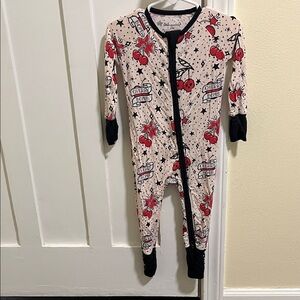 Cherry Print Kids One Piece Bamboo pajamas